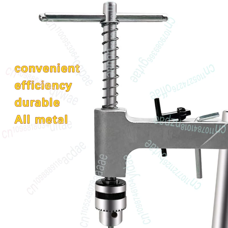 Mikro-wiertarka do gwintowania pionowego, ręczna gwintownica z regulacją, klucz do gwintowania, klucz stołowy, przedłużona grzechotka, wahadłowy ramieniak sondy.