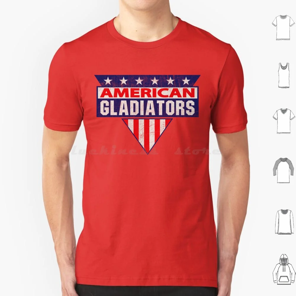 

American Gladiators Worn T Shirt 6xl Cotton Cool Tee Vintage Retro Wornout 80s Tv Show Games Gaming Gladiator Gladiators