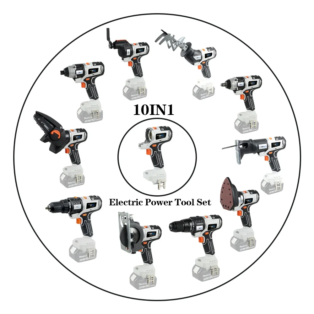 NEWONE-sierra Circular y destornillador de impacto sin escobillas, 18V/20V, 85x10mm, con caja de plástico, batería de 2000mah para Makita de 18V