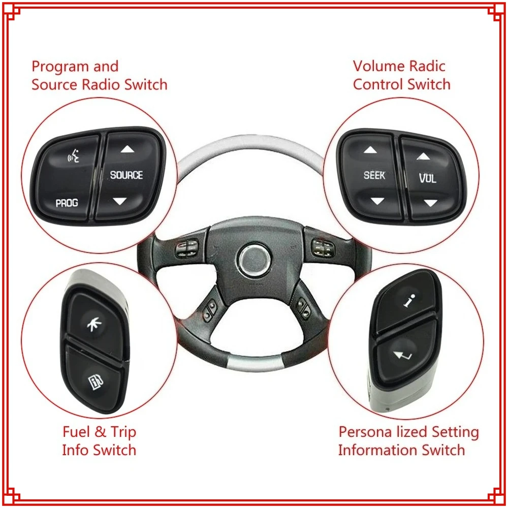 21997739 for Chevrolet Steering Wheel Switch Button Assembly Automotive Parts 1999443