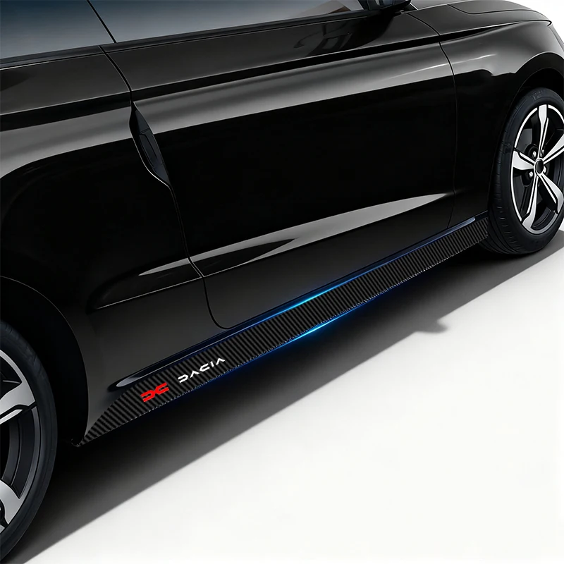 

2pcs Car Door Side Skirt Car Body Decal Carbon Fiber Sticker For Dacia Duster Logan Sandero Lodgy Stepway Mcv 2 Solenza Largus