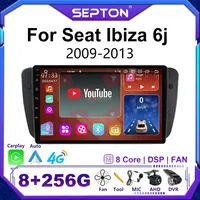 SEPTON Car Stereo Radio Android 12 for Seat Ibiza 6j 2009-2013 Car Screen Android Auto Multimedia Video Player 4G 2 Din Carplay