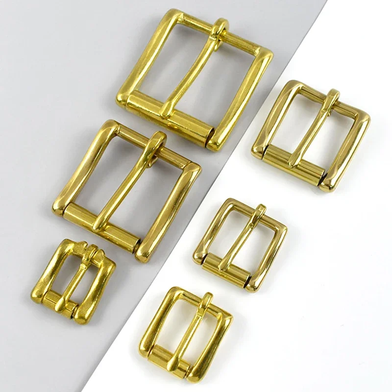 

1Pc Belt Buckle 13-38mm Solid Brass Roller Pin Buckles for Waist Band Man Webbing Strap Adjust Slider Shoe Clasp Leather Crafts