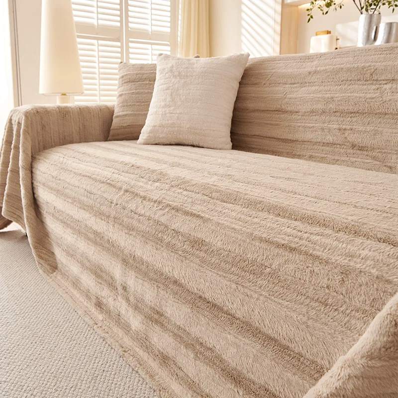 

Plush plush autumn and winter thickened sofa cover, sofa cover, seat cushion cloth blanket, a whole cover