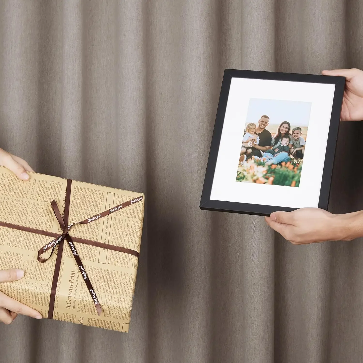 إطار صورة مقاس 8 × 10 بوصة، غطاء عرض صور مقاس 5 × 7 مع حصيرة أو 8 × 10 بدون إطارات صور معرض الحائط، أبيض/أسود