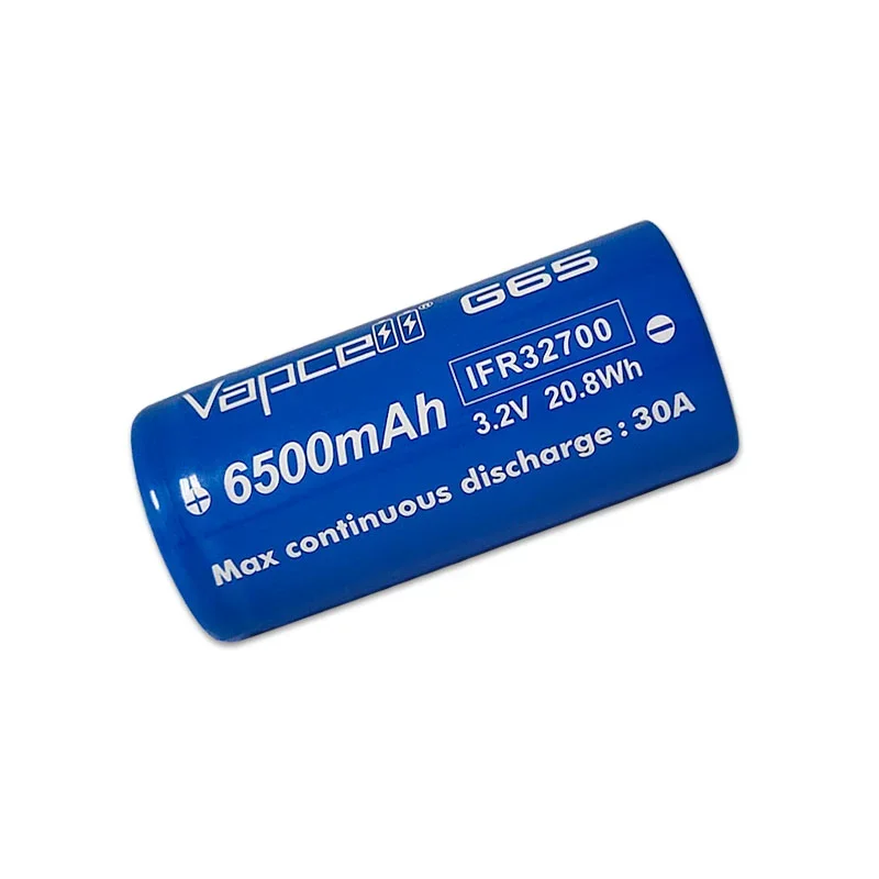1-6 قطعة الأصلي Vapcell G65 IFR32700 Lifepo4 بطارية قابلة للشحن 6500mah CDR 30A 3.2 فولت بطارية ليثيوم للجهاز الكهربائي