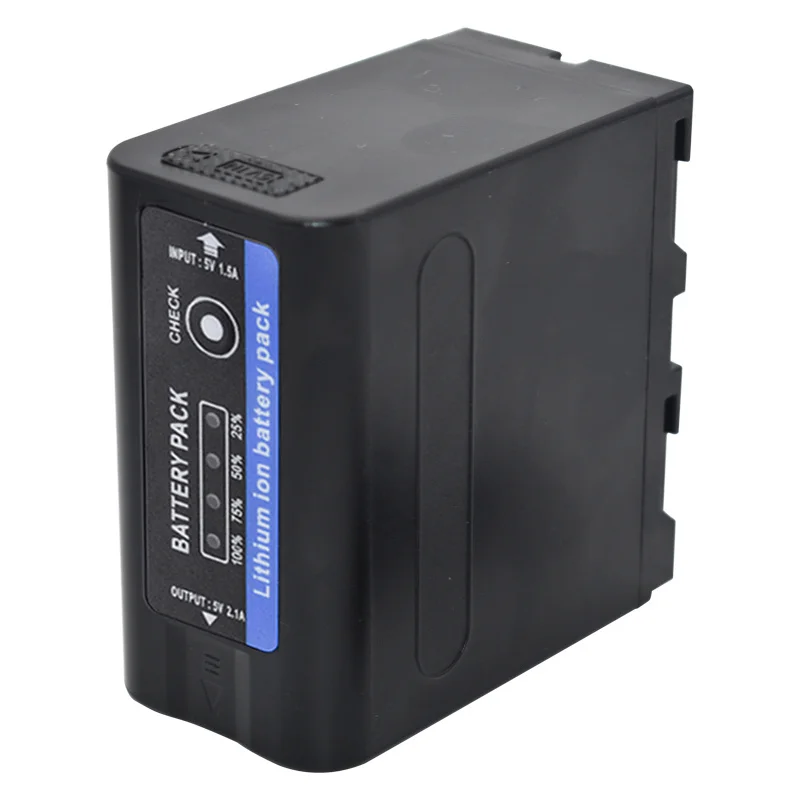 12.8Ah NP-F980 NP-F970 NPF960 NPF970 Battery with USB Charge Output For Sony PLM-100 CCD-TRV35 MVC-FD91 MC1500C