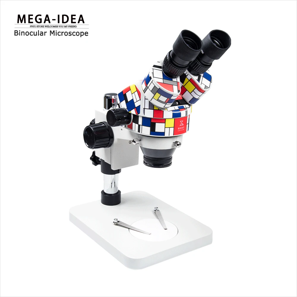 QIANLI Mega-idea Three Eye Microscope 7X 45 Zoom for Motherboard Element PCB Flex Cable Detection Repair Binocular Microscope