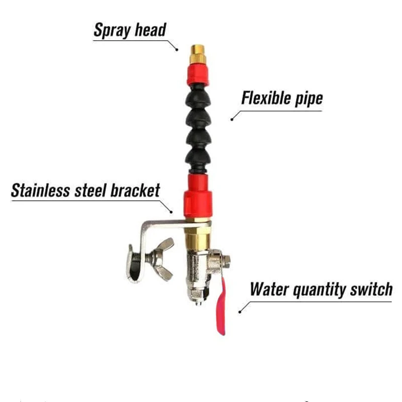 Imagem -04 - Sistema Bico Refrigerante Misting Removedor de Poeira à Prova de Poeira Pulverizador de Água para Mármore Máquina de Corte de Telha de Tijolo Cortador de Ângulo