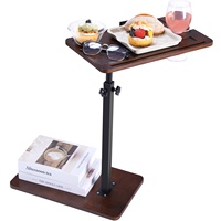 Sofa Side Table Height Adjustable 360 Degree Rotating Bracket Multifunctional Bathtub Tray Table for Home Living Room Bedside