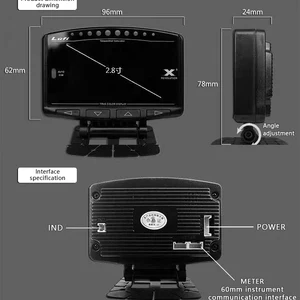 LUFI-X1 Digital Turbo Boost Öldrucktemperaturmessgeräte, Ext-Ölmessgerät für CAR, AFR, Drehzahl, Kraftstoffgeschwindigkeit, englische Version, OBD2-Stecker 8 Hauptverkaufsgeschwindigkeitsmesser 100mm Auto - №6