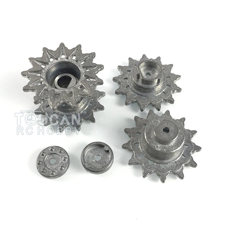 

Heng Long Metal Sprockets Driving Wheels For 1/16 Scale M4A3 Sherman RC Tank 3898 TH00456