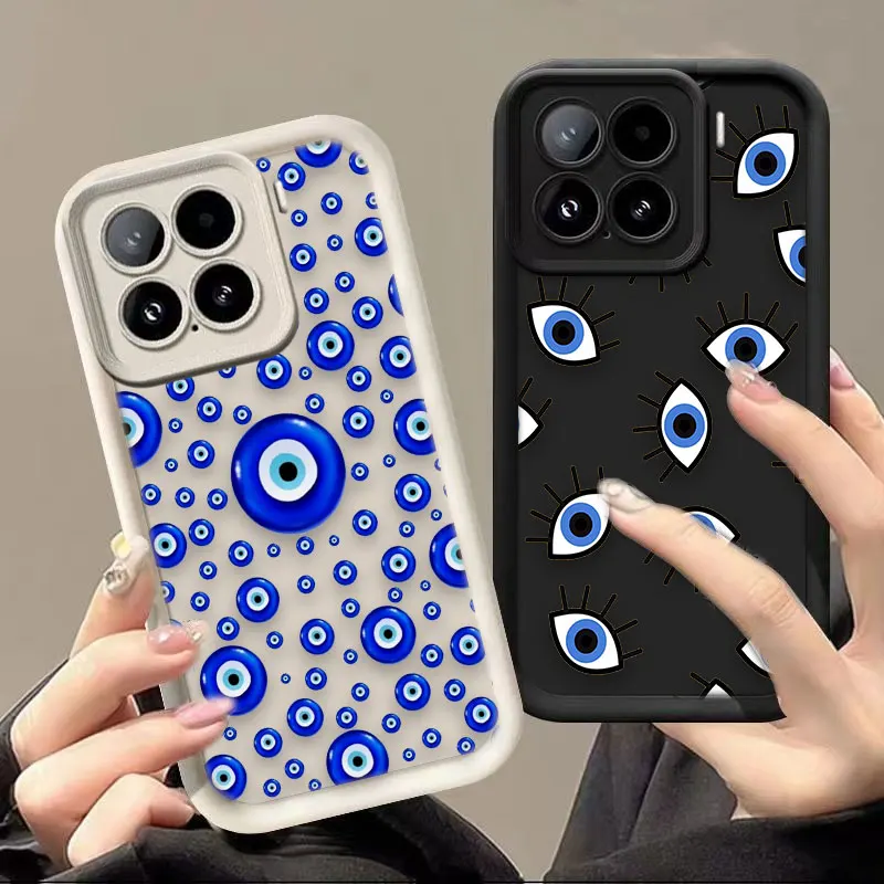 

Чехол для телефона с синим оберегом от сглаза (Evil Eye) для Xiaomi POCO F8 F7 ULTRA F5 F4 F3 C40 M6 M7 X3 X4 GT X5 X6 X7 PRO, чехол из ТПУ, DIY-накладка