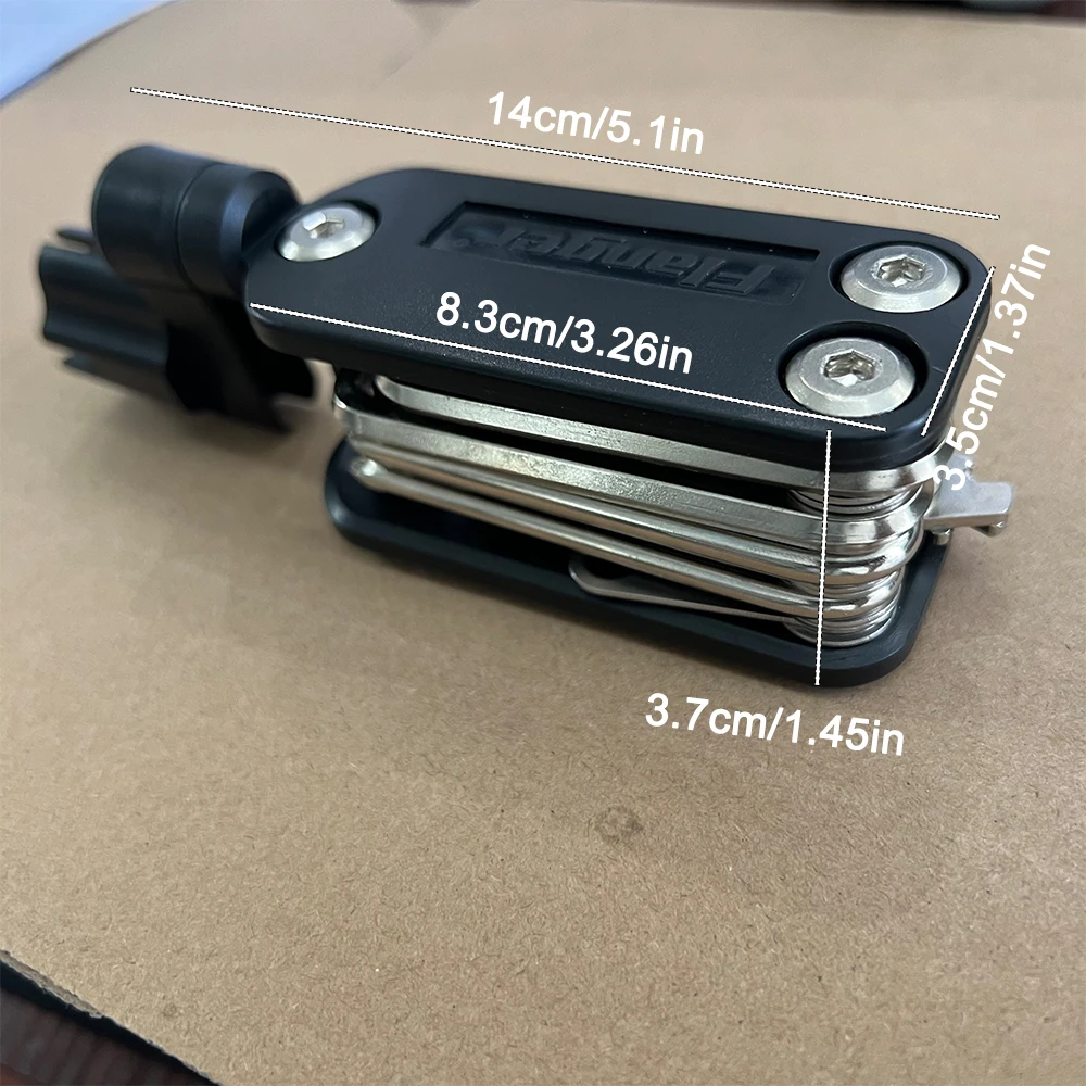 مجموعة أدوات تقنية متعددة الوظائف للجيتار FMT13 - تحتوي على 13 أداة إصلاح جيتار، بما في ذلك مفتاح ربط سداسي ومفك براغي