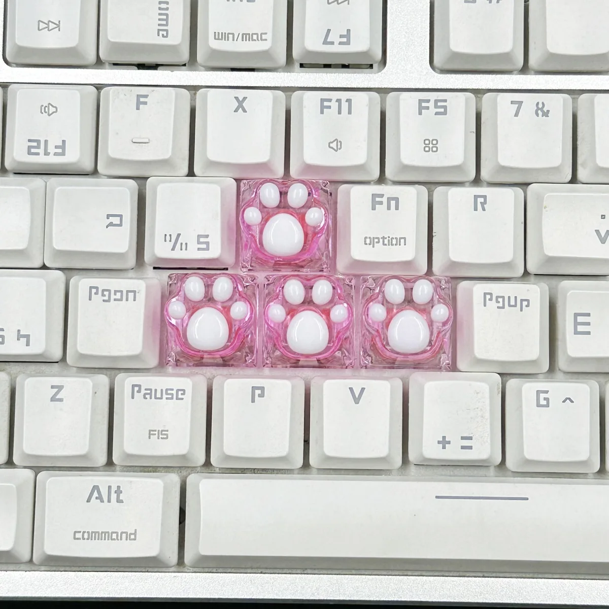 Bonito gato garra keycaps dos desenhos animados diy teclado mecânico tampas chave eixo cruz decoração acessórios oem r4 keycap amigo presente