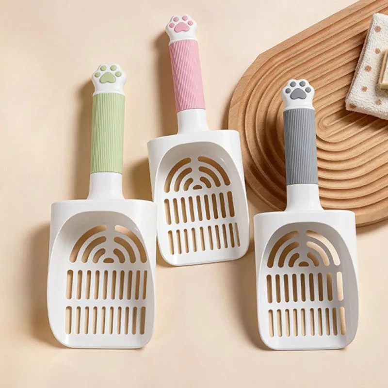 Pala para arena de gatos de plástico, montaje en pared compacto