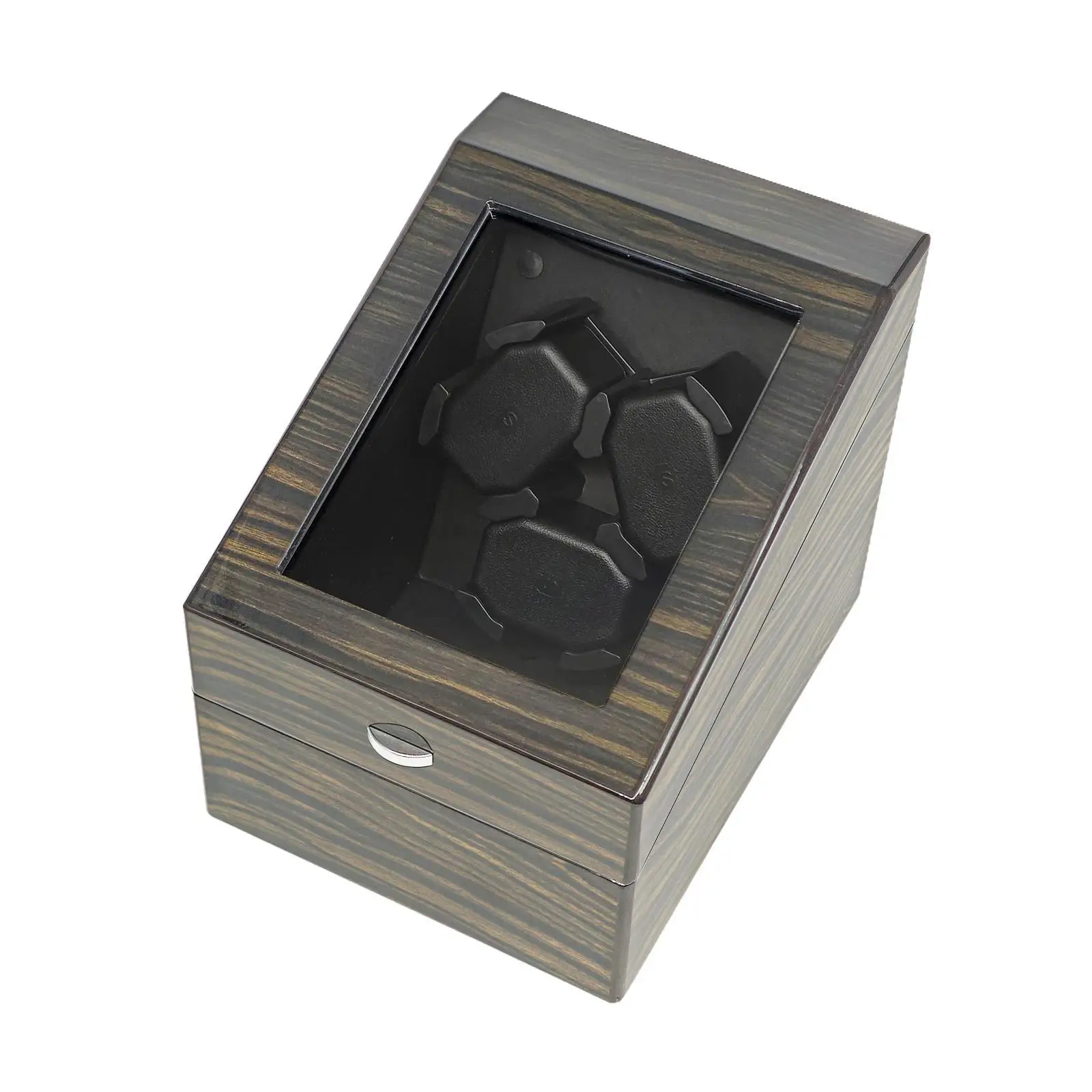 Automatic Watch Winder Rotatable 3+3 Grids Compact Ornament Utility PU Leather Shaker Holder for Automatic Watches Household