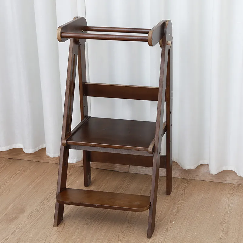Kids' Folding Learning Tower - Step Stool with Handrails for Bathroom & Kitchen  Safe Standing Platform for Toddlers view 6