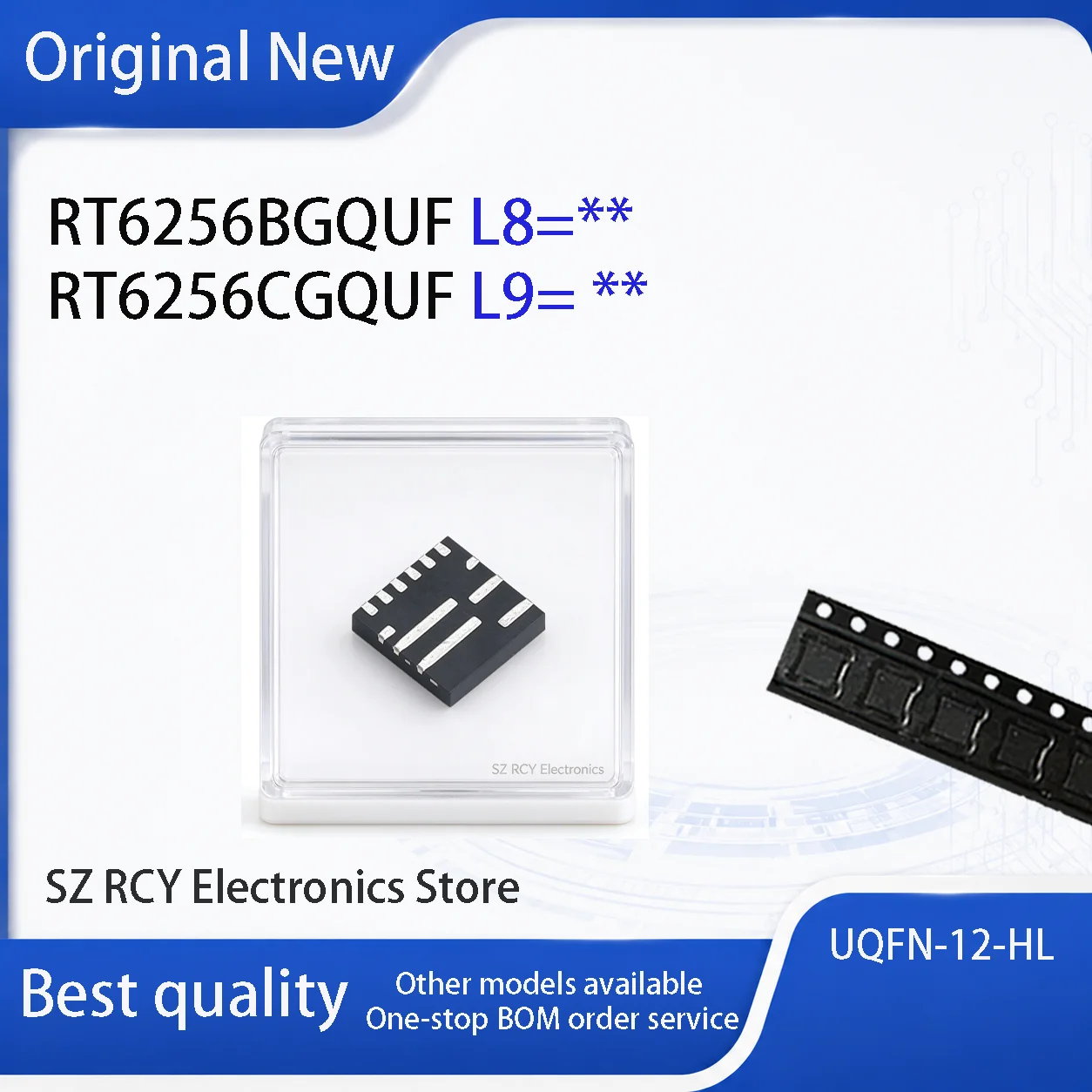 (2-5-30 PCS)NEW RT6256BGQUF RT6256B L8=** RT6256CGQUF RT6256C L9= ** QFN IC Chip electronic