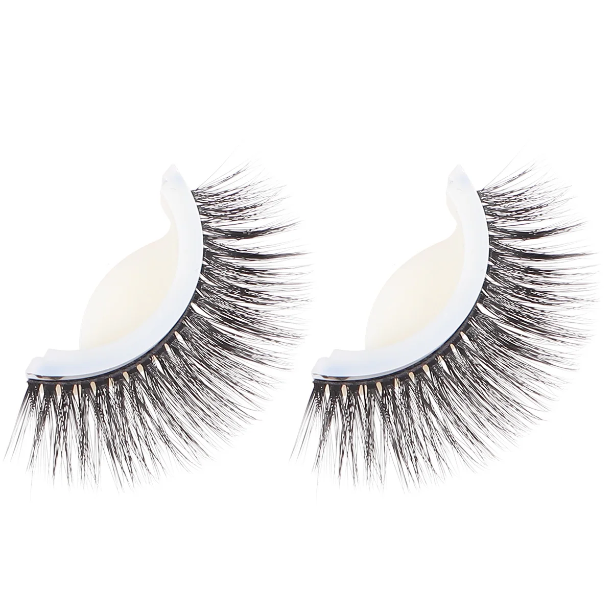 

3D Reusable Thick False Eyelashes -Adhesive Long Fake Eyelash Extension Soft Makeup for Daily Wedding Night