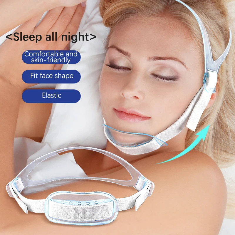 Anti Snore Chin Belt Prevent Mouth Breathing Improve Sleeping Snoreless Sleeping Solution For Men And Women Elastic Easy To Wear