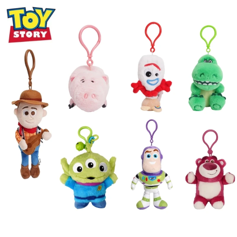 Llavero de peluche de Disney Toy Story, Buzz Lightyear, Woody, colgante para bolso, llavero, regalo de cumpleaños, San Valentín