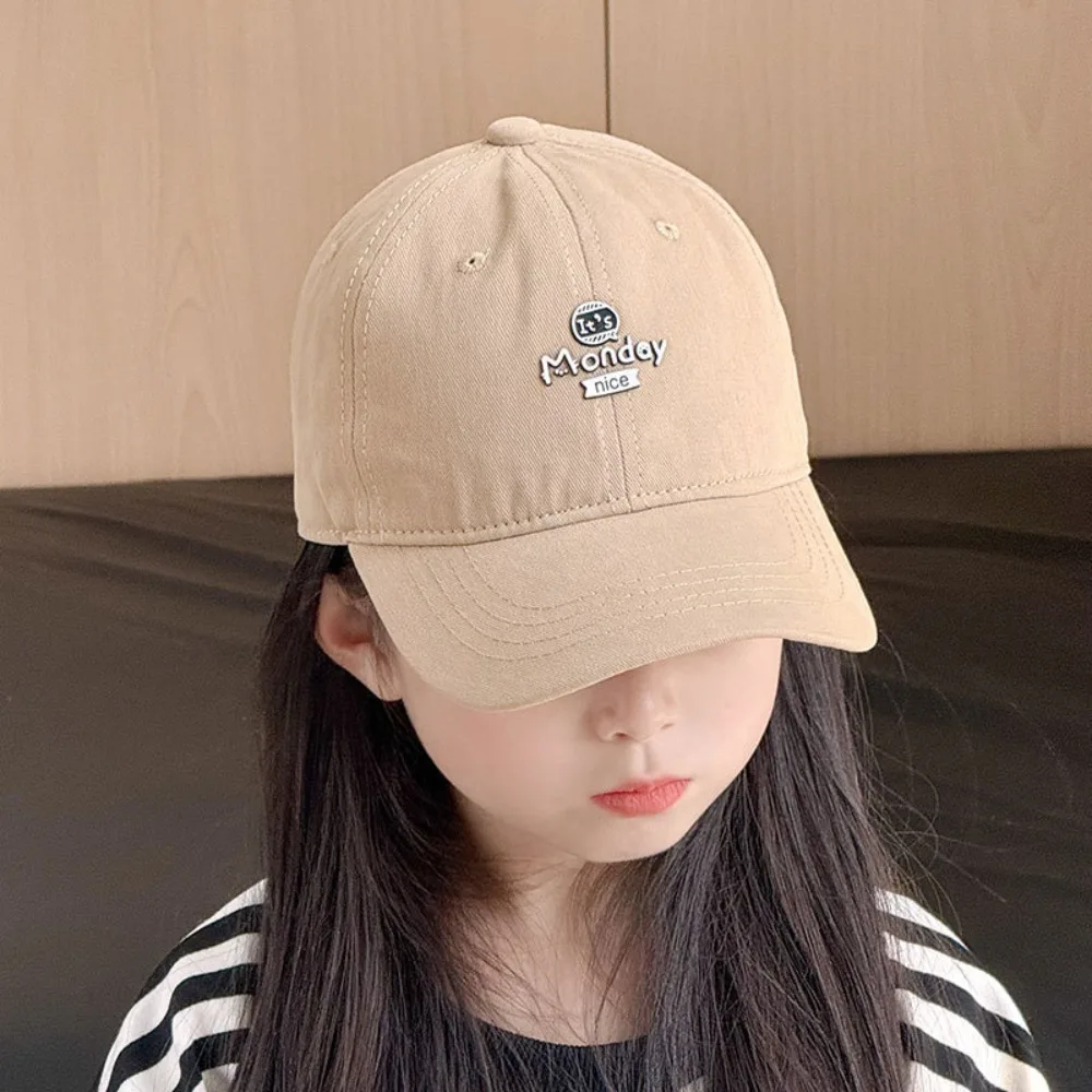 

Korean Style Children Candy Color Baseball Hat Quick-dry Letter Embroidery Summer Sun Hat Anti-UV Cute Girls Peaked Cap