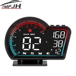 G16 Head Up Display GPS Speedometer Odometer Overspeed Security Alarm GPS Speed Meter Car Accessories Compatible All Car