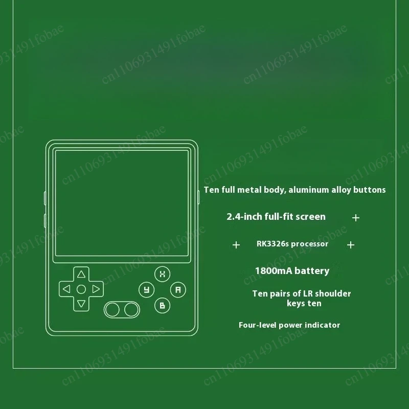 All Metal CNC Retro Handheld Game Console 2.4 Inch 640×480 IPS Screen Pocket Gaming Gift