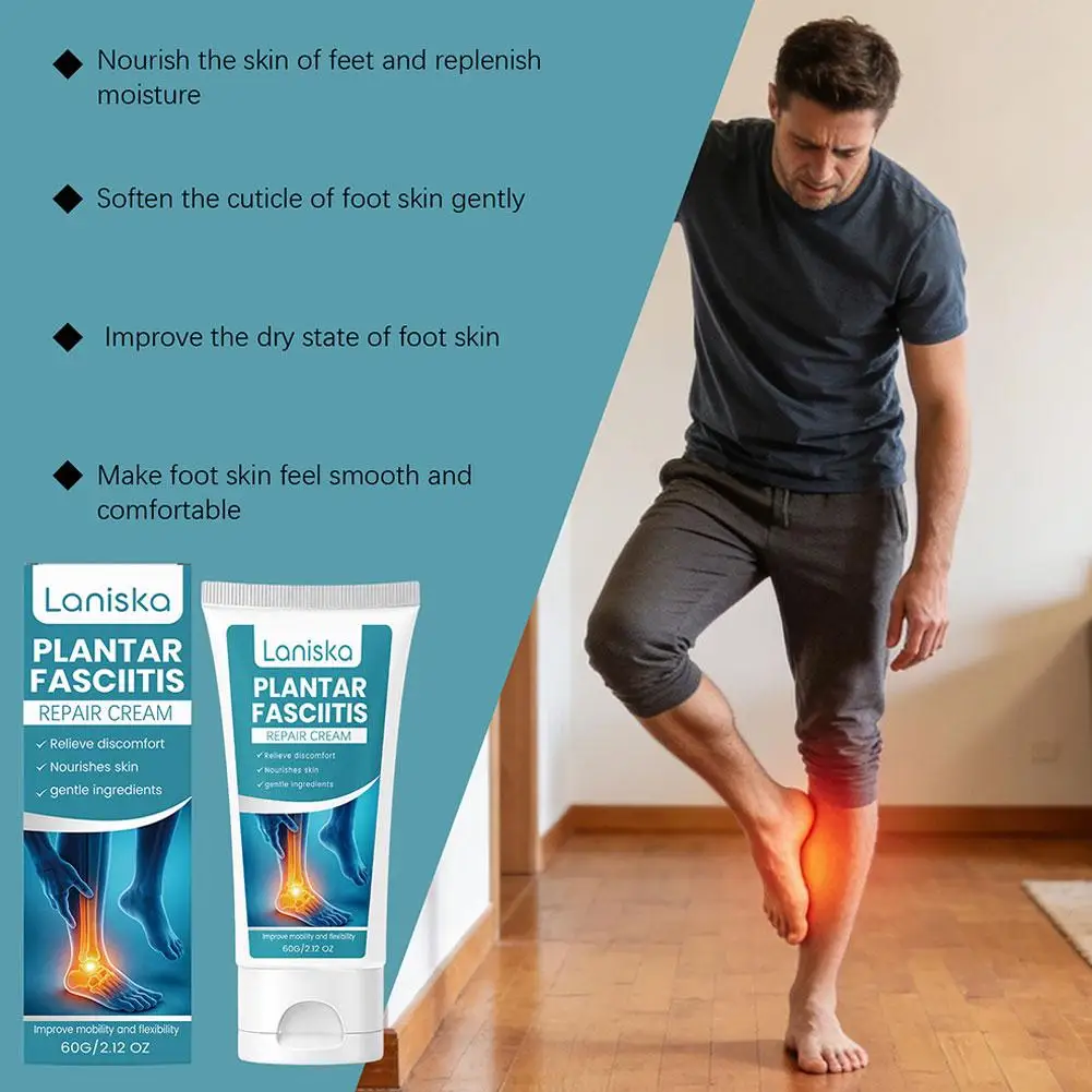 This 60g relief cream is specially designed for plantar fasciitis, heel spurs and achy feet With deep penetrating formula
