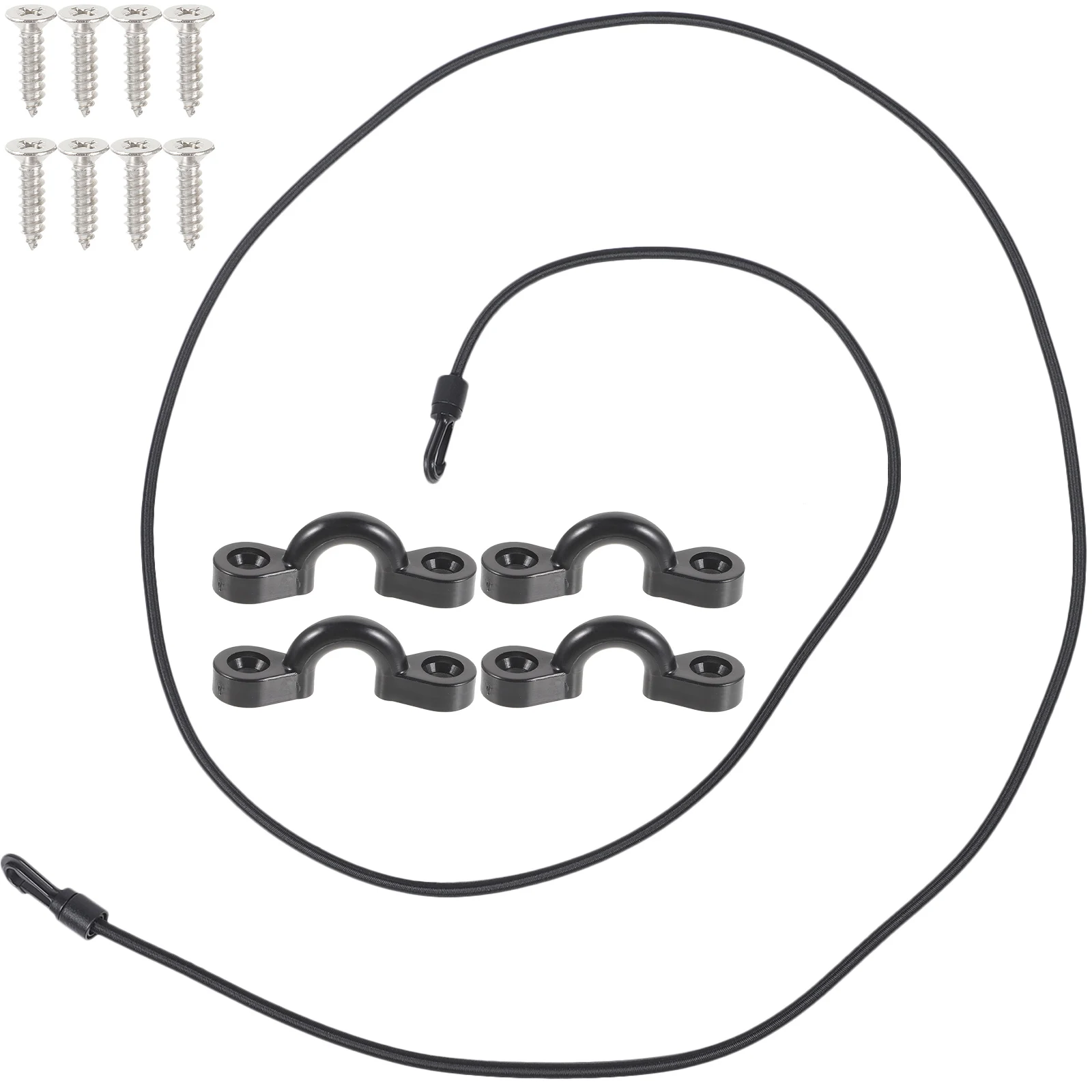 

Kayaking Elastic Rope Set Yacht Tie Dock Ropes Docking Accessories Boat Bungee Cord for Plastic Line with Hook Lines