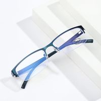 Men Square Frame Business Myopia Glasses Vintage Eye Protection Ultra Light Eyeglasses Vision Care 100~600 Diopter