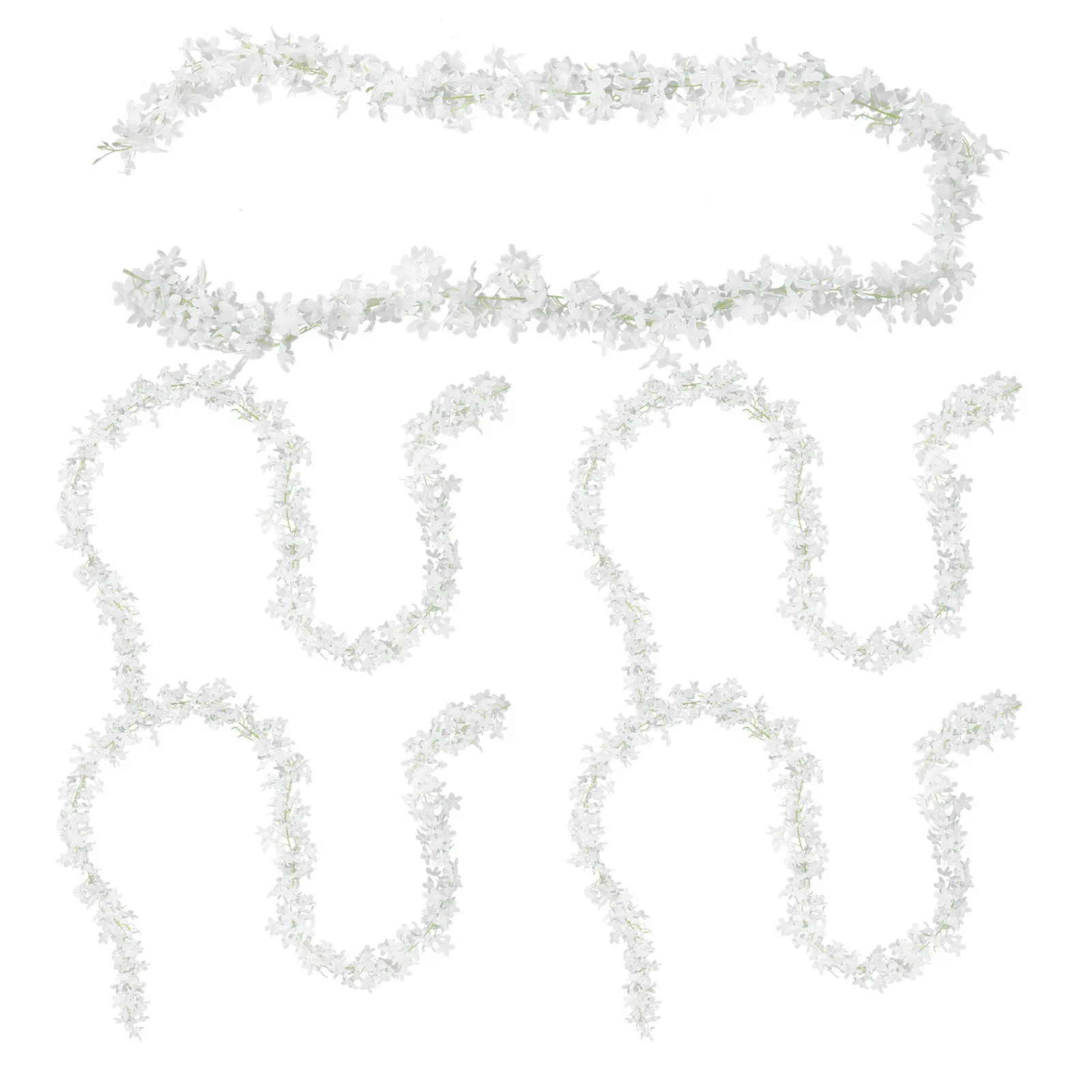 

5Pcs High Realism Lilac Flower Vine Garland for Indoor Ceiling Ac Pipe Decor Faux Lilac Aesthetic Floral Vines