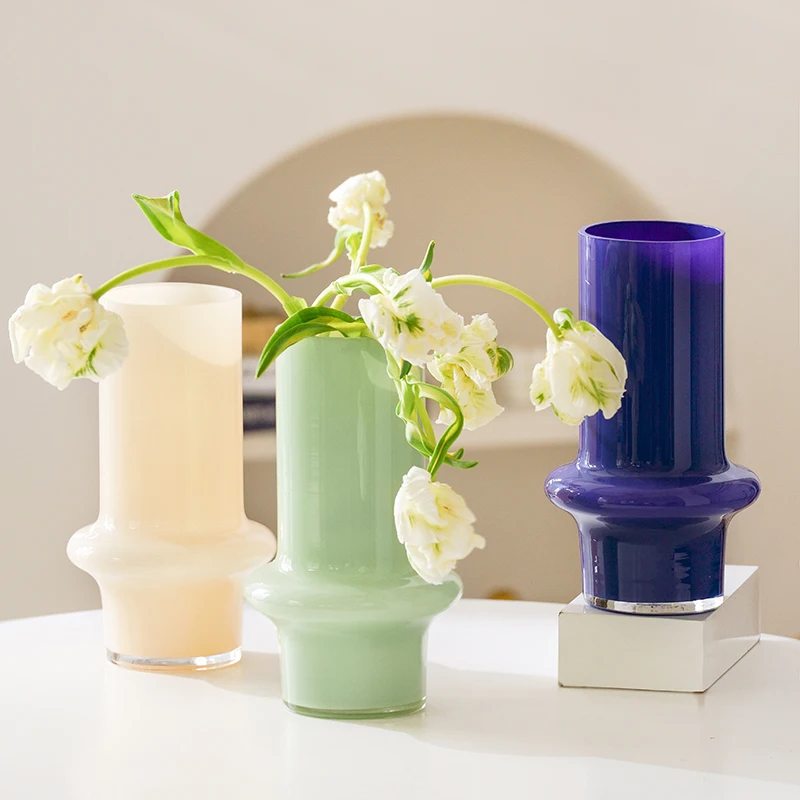 Transparent Glass Hydroponic Vase Flower Plant Glass Pots Decorative for Table Decoration Fridge Window Home Exhibition Vases