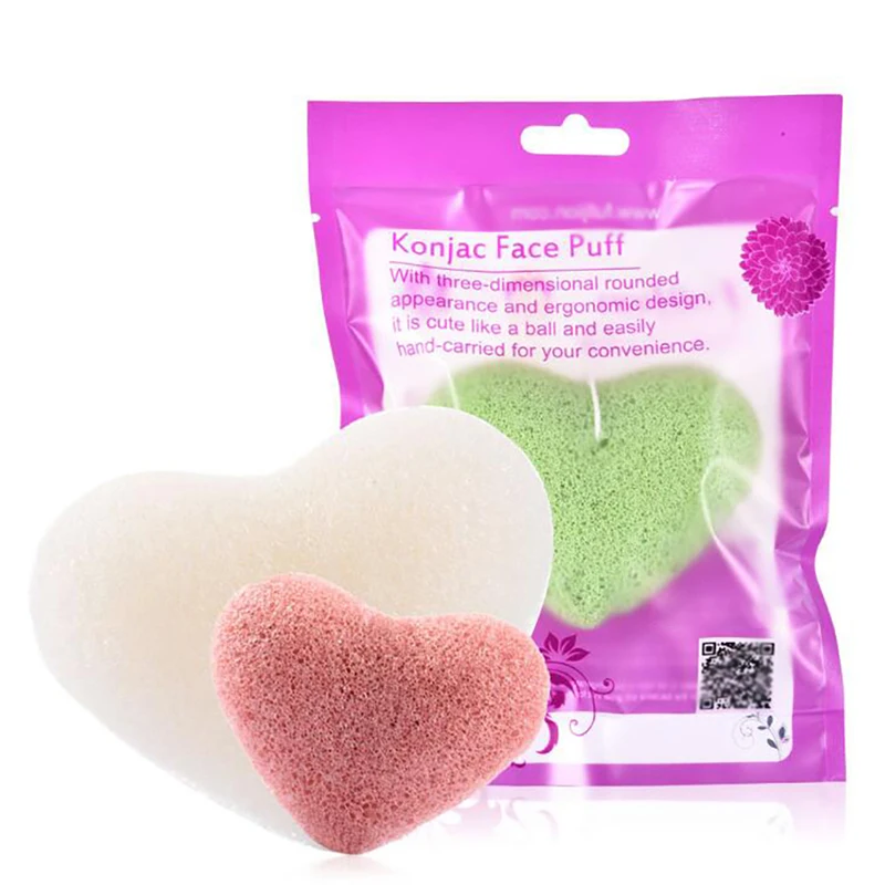 1Pc รูปหัวใจทำความสะอาดใบหน้าแต่งหน้ากระพือ,ผู้หญิง Make Up Foundation ครีมเครื่องสำอางค์พัฟ facial ฟองน้ำแป้งพัฟ