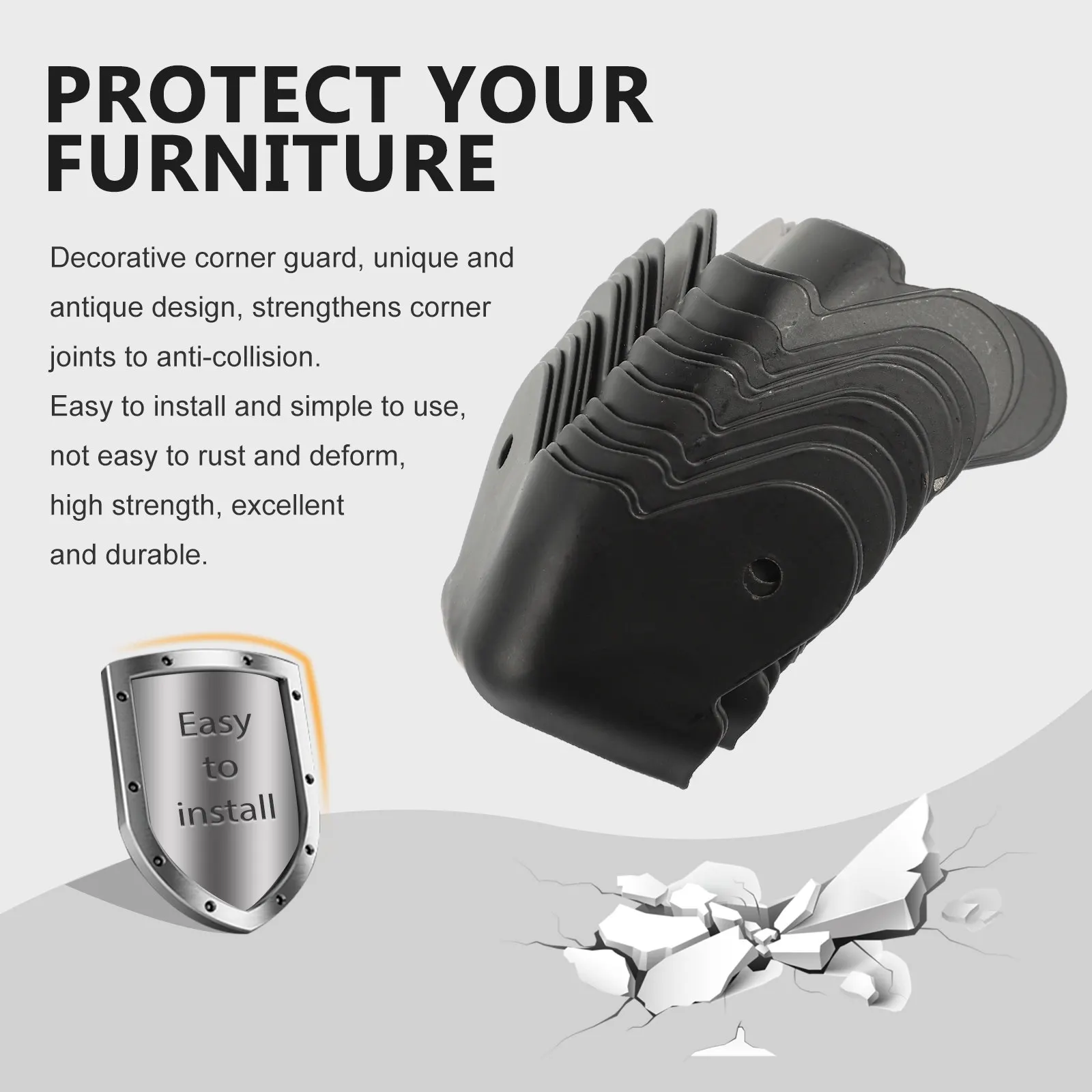 16 Pcs Covers Guard Corner Protectors Side Speaker L-shaped Jewelry Box Protector Stage Speaker Corner Box Safety Guard Protect