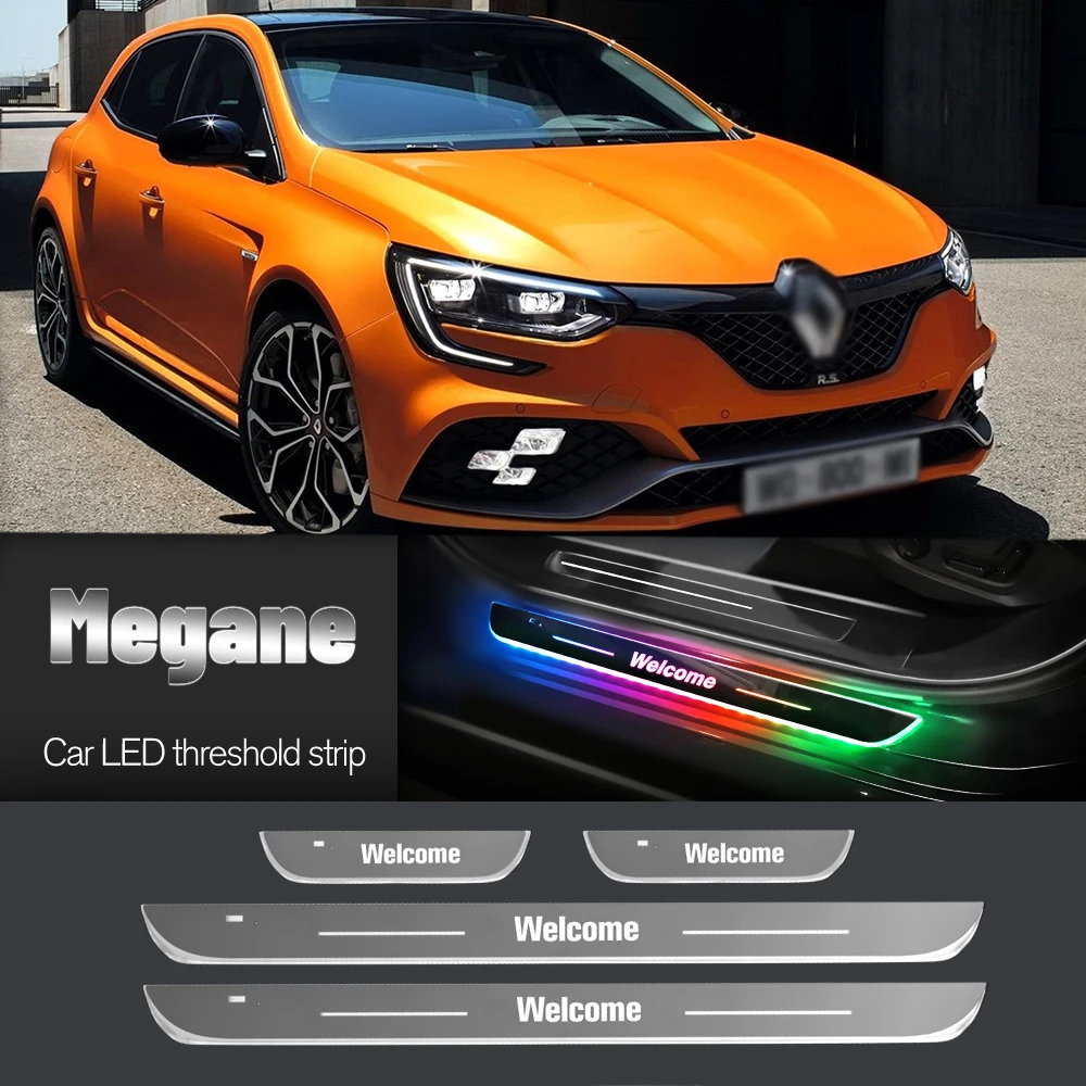 

Car Door Sill Light For Renault Megane 2 3 4 2002-2023 2013 2019 Customized Logo LED Welcome Threshold Pedal Lamp Accessories