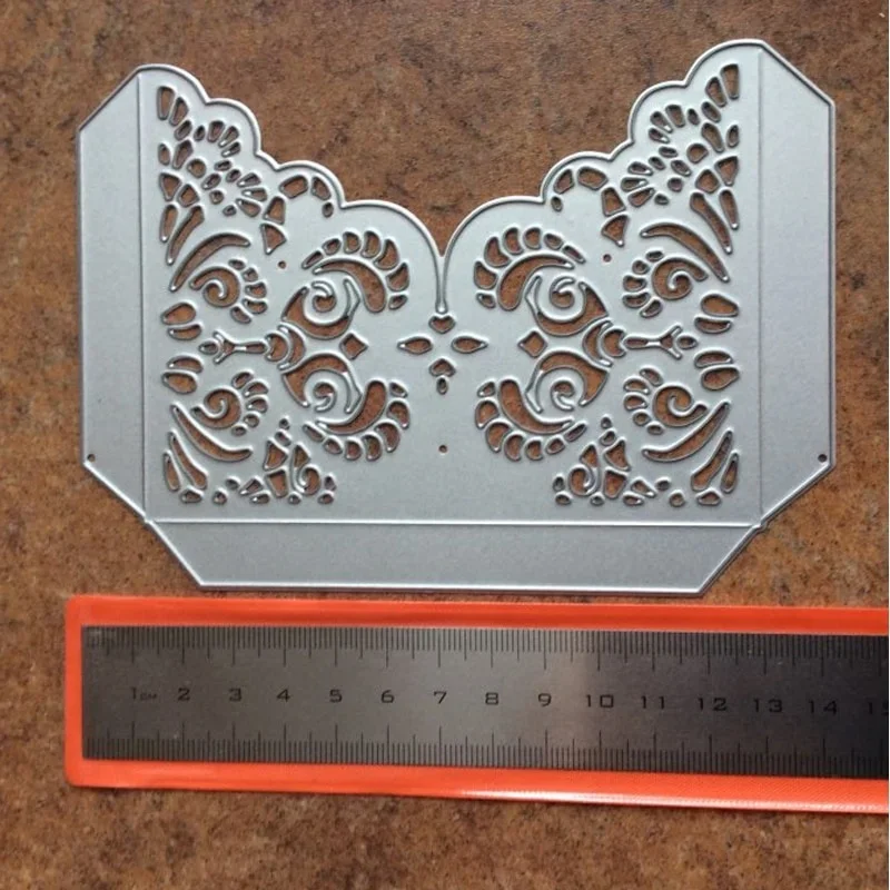 Matrices de découpe en métal de poche en dentelle, pochoir pour Album de Scrapbooking, gaufrage en papier, carte découpée artisanale