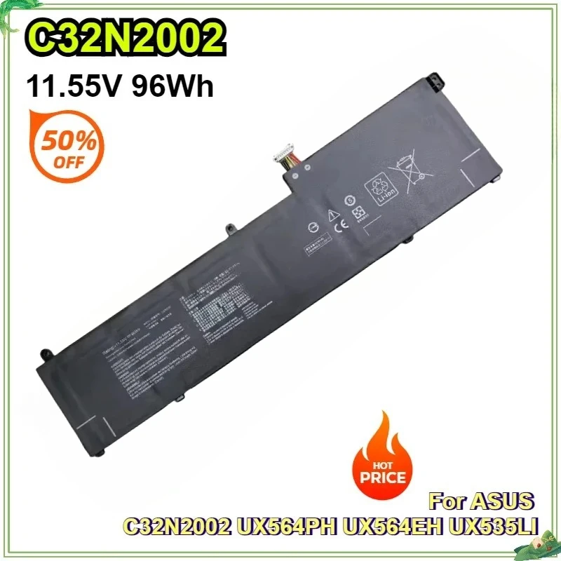 

C32N2002 Laptop Battery for ASUS ZenBook Pro 15 OLED UM535 UM535Q UM535QA UM535QE UM535QH UX535 UX535L UX535LI 11.55V 96Wh