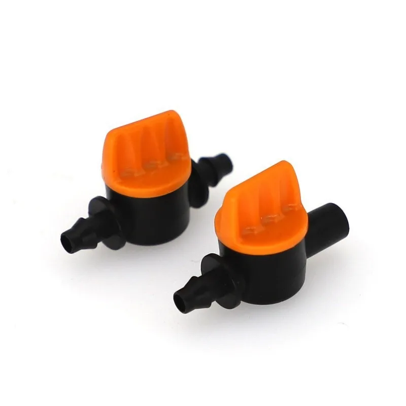 10PCS Pvc Pipe Through Valve Irrigation Single Barb Double Barb Mini Valve Drip Irrigation Capillary Mini Switch Valve