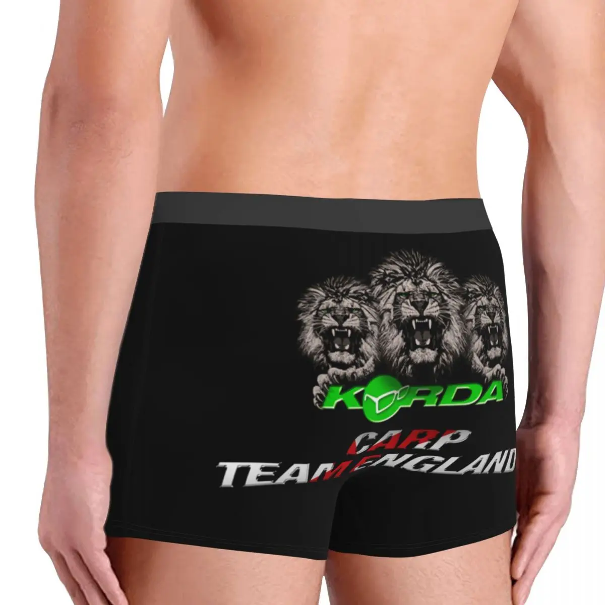 Korda-Boxer avec logo de pêche imprimé en 3D pour homme, caleçon doux, caleçon poisson carpe, cadeau de sous-vêtement, culotte