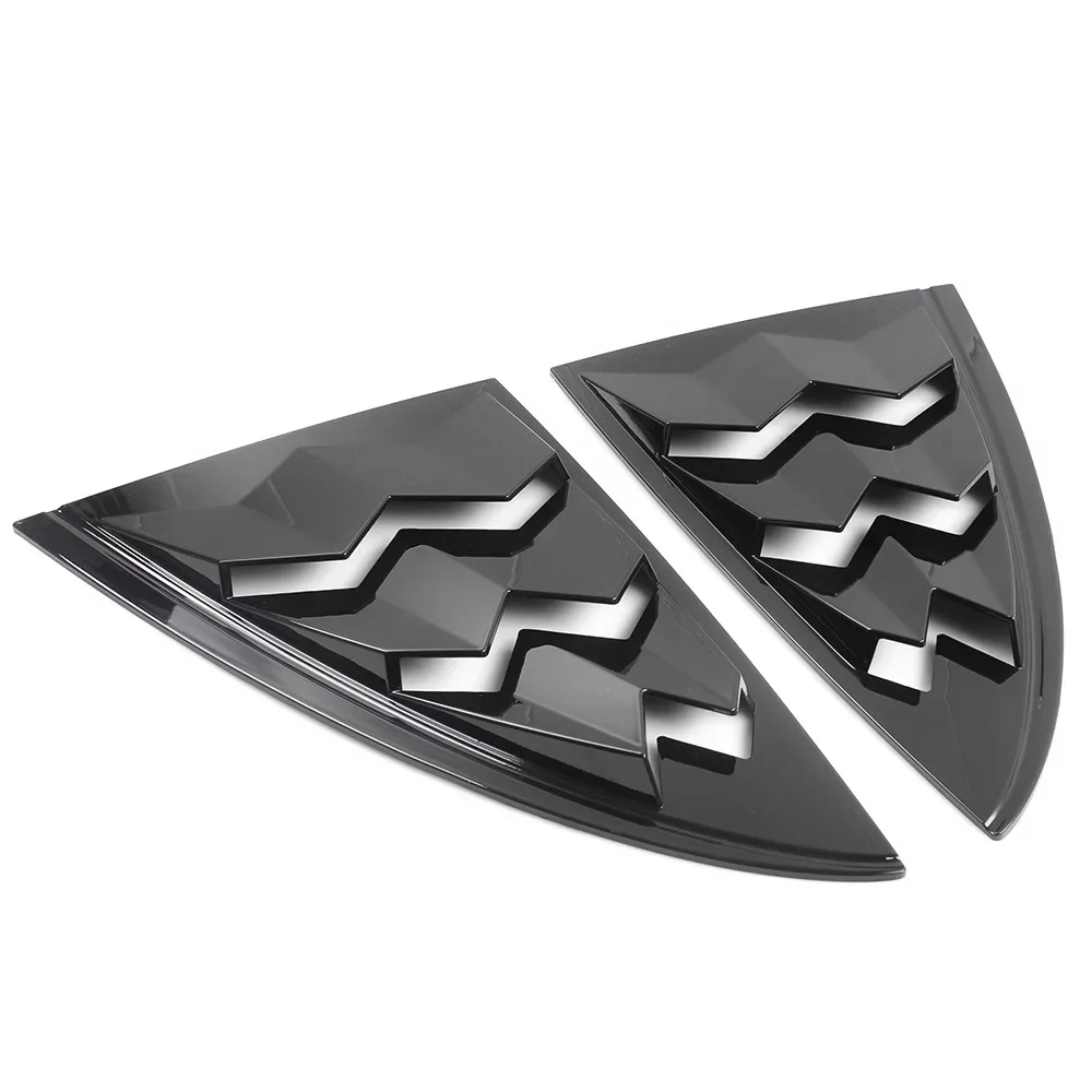 Rear Side Window Louvers Spoiler ABS Carbon Fiber Cool Window Shade Air Vent Scoop Cover For  Model 3 2017-2022