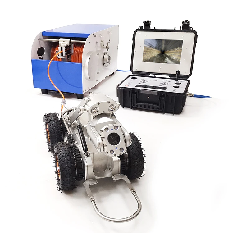 Sistema de unidad de Robot de inspección de tuberías de drenaje de alcantarillado CCTV, tubería de drenaje de aguas residuales, cámara robótica para gatear de vídeo a la venta