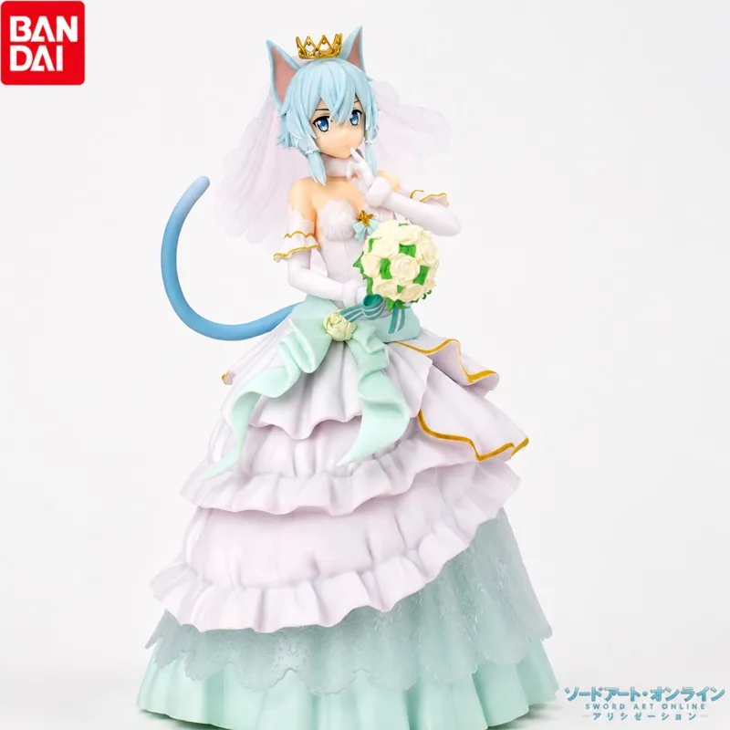 En Stock, Figura de Acción Original de Bandai Banpresto, Sword Art Online, Sinon, Muñeco Nuevo en Caja, Personajes de Anime, Modelo de Juguete