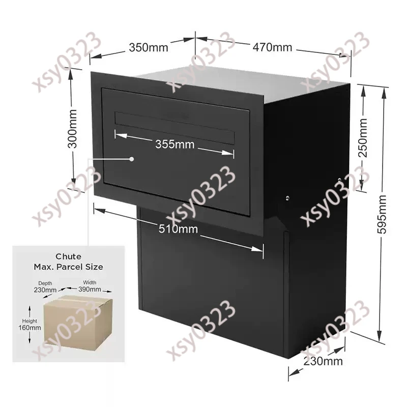 Anti-Theft Parcel Delivery Box Home Office Self-Pickup Locker for Mail Document Storage