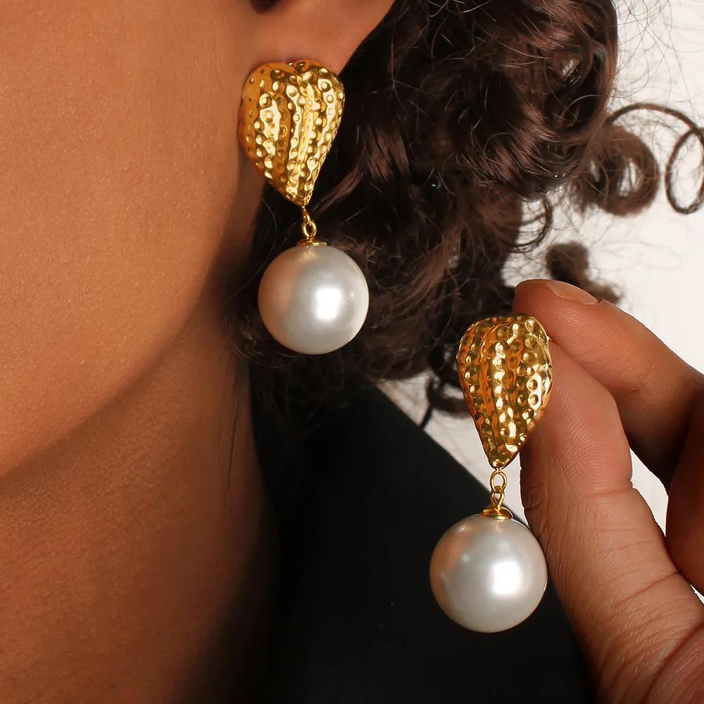 

Аксессуары для самостоятельного изготовления в корейском стиле: изысканные нишевые высококачественные серьги с имитацией жемчуга, из нержавеющей стали с покрытием из 18-каратного золота, в форме капли.