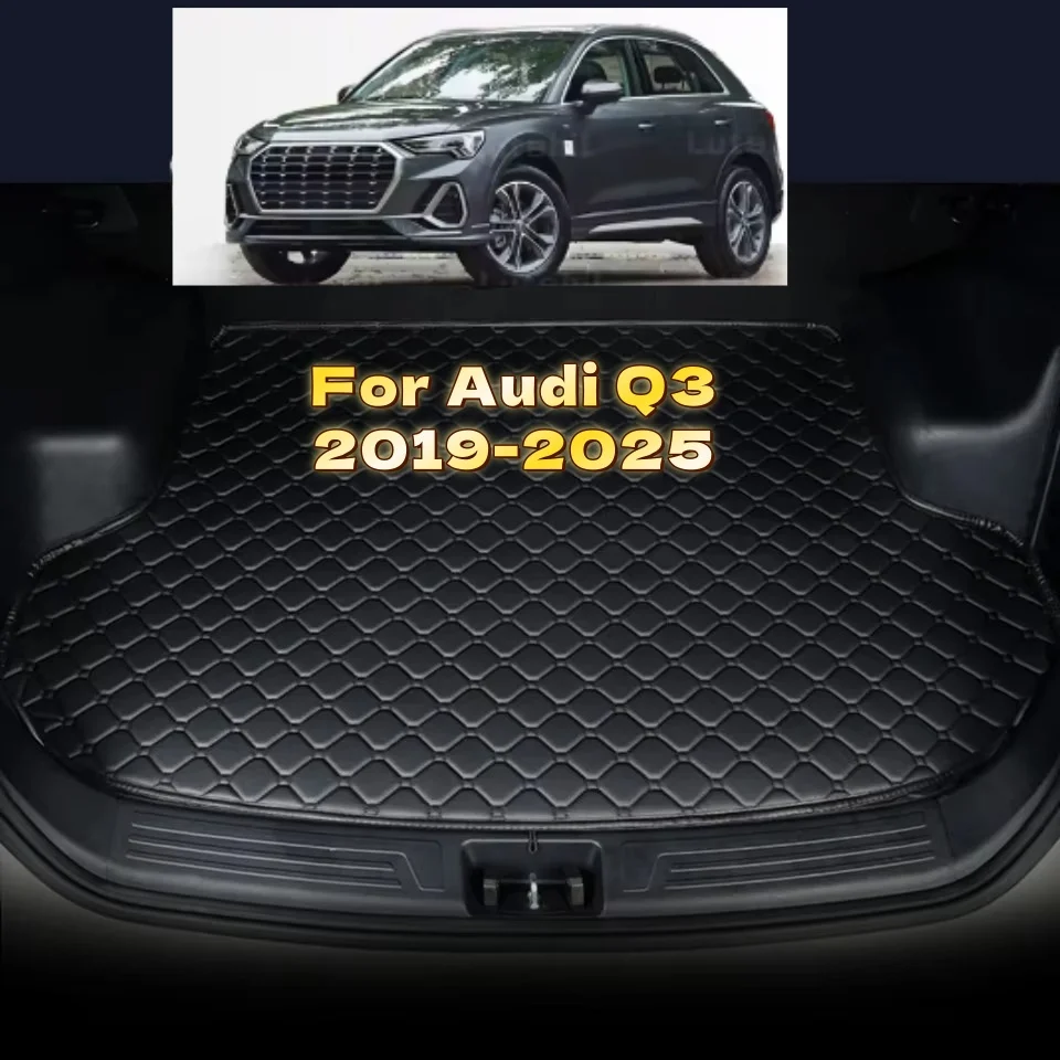 

Индивидуальный коврик в багажник автомобиля для Audi Q3 2019-2025 2024 2023 2022 2021 2020, автомобильный коврик из искусственной кожи, аксессуары, индивидуальный напольный коврик