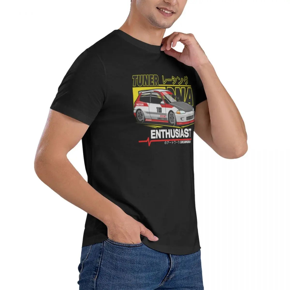 Civic EG6 Racing DNA Casual Men\'s Basic Short Sleeve T-Shirt