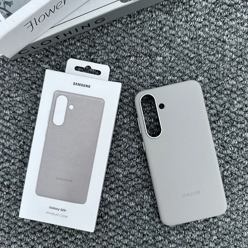 Etui na telefon Samsung Galaxy S25 Ultra Plus Edge, luksusowe etui z ekologicznej skóry na Galaxy S25Edge S25Ultra S25+, ochronne etui na tył telefonu — zdjęcie produktu 4