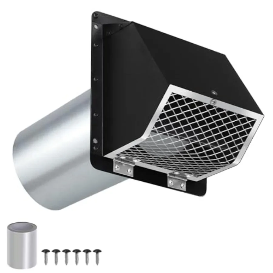 

Dryer Vent Cover for Exterior Wall, Exhaust Vent Cover for Dryer Vents Range Hood Vent AC Vent, Outdoor Wall Vent Cover for Bat